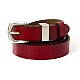 Темно-червоний жіночий шкіряний вузький ремінь 2,5 см RGND-7174