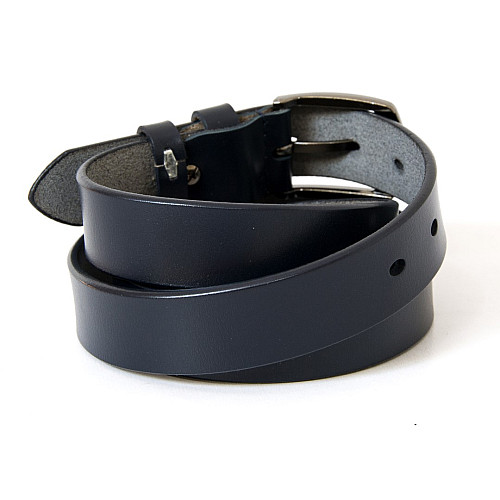 Жіночий шкіряний темно-синій ремінь 2,5 см RGND-7178