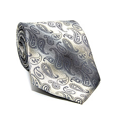 Галстук бежево-серый Milimetric турецкий огурец ML-20-01