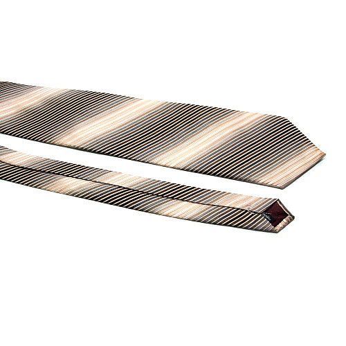 Галстук Milimetric бежевая в полоски ML-20-07