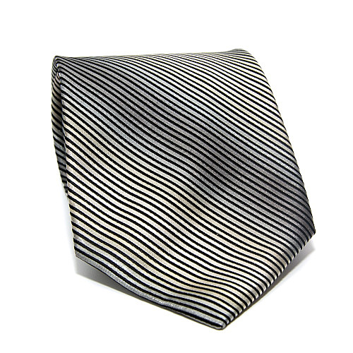 Галстук Milimetric черно-бежевый перелив ML-20-09