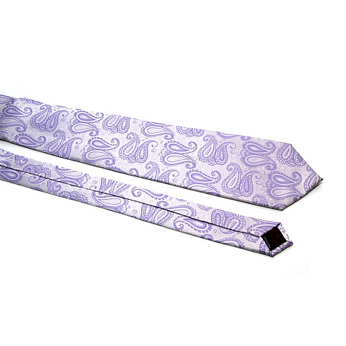 Галстук Milimetric сиреневый турецкий огурец-пейсли ML-20-14