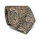 Галстук Milimetric коричнево-золотистый с узором пейсли. ML-20-17