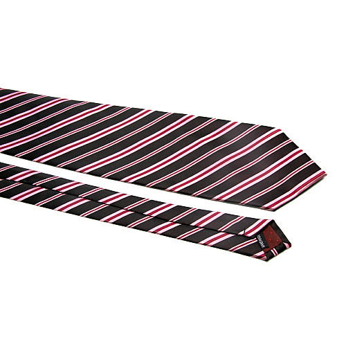 Галстук Milimetric коричнево-бордовый в полоску ML-20-26