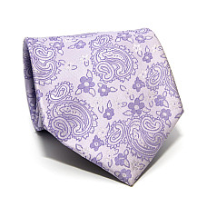 Галстук Milimetric сиреневый с узором турецкий огурец-пейсли ML-20-27