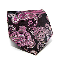 Краватка Milimetric темно-фіолетова з візерунком турецький огірок-пейслі ML-20-29