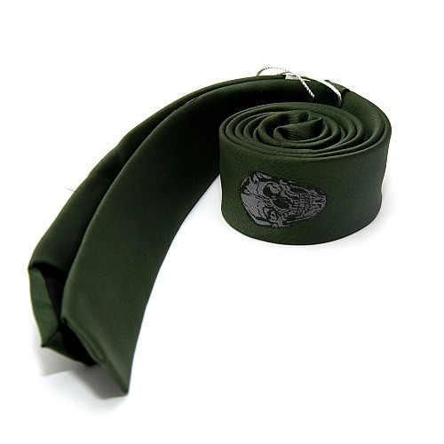 Галстук Piazza Italia узкий зеленый с череом PZ-126