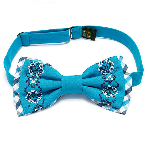 Вышитая бабочка Бирюзовая LM-3015