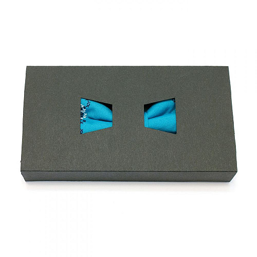 Вышитая бабочка Бирюзовая LM-3015