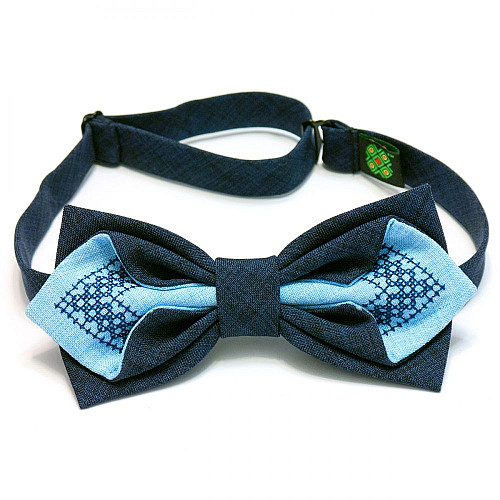 Синяя вышитая бабочка Голубь LM-3028