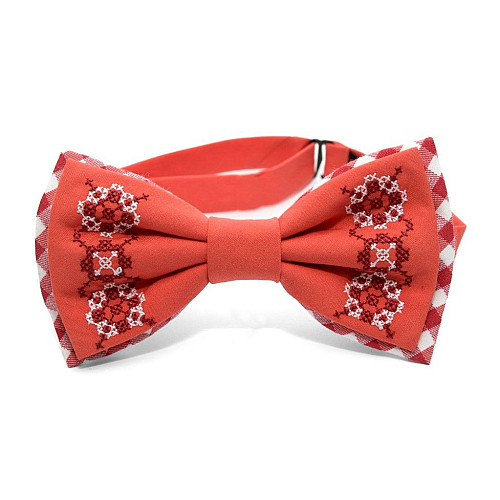 Вишитий краватка метелик кораловий LM-3036