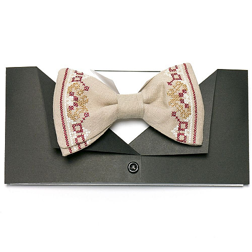 Вишитий метелик бежевий №638 LM-3044