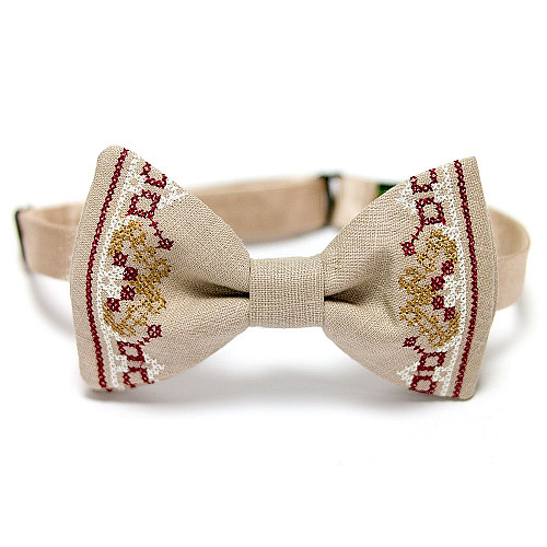 Вишитий метелик бежевий №638 LM-3044