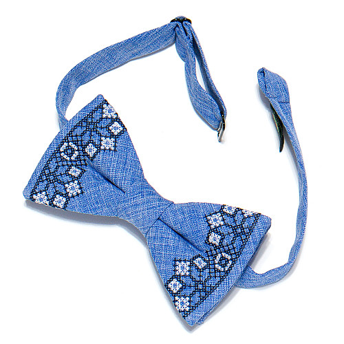 Блакитний вишитий метелик №744 LM-3061