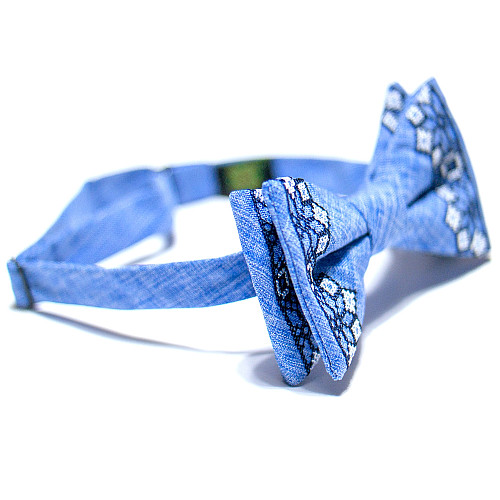 Блакитний вишитий метелик №744 LM-3061