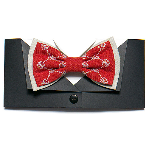 Вышитая бабочка красная №743 LM-3062