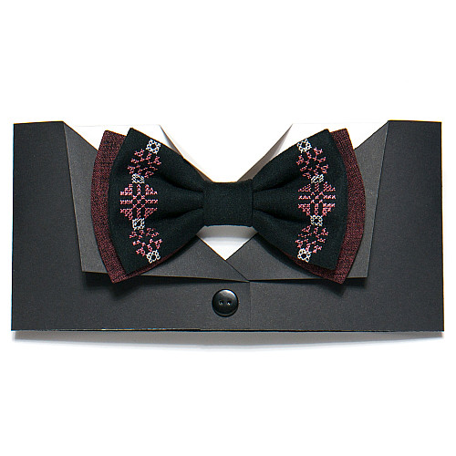 Черная вышитая бабочка №738 LM-3065