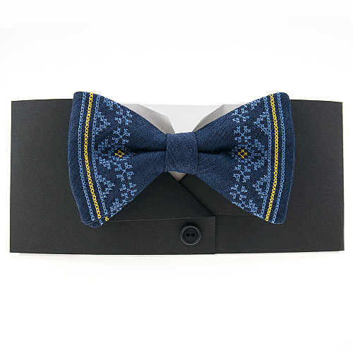 Желто-синяя вышитая бабочка №971 LM-3079