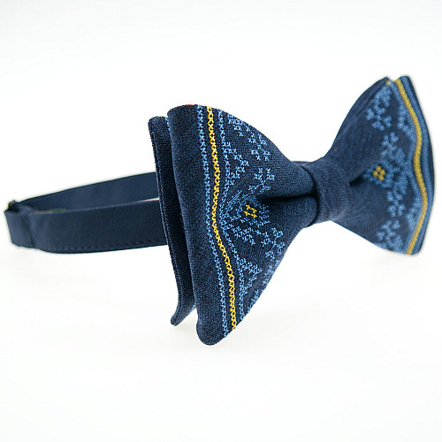 Желто-синяя вышитая бабочка №971 LM-3079