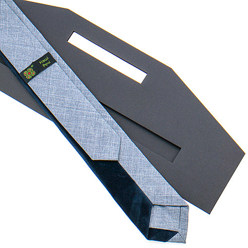 Серый узкий вышитый галстук №817 LN-2115