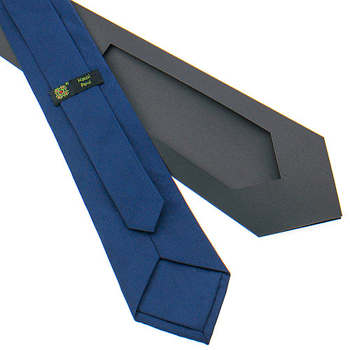 Краватка з вишивкою синя з тризубом №820 LN-2118