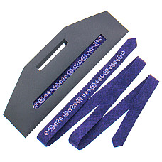 Тонка краватка з вишивкою фіолетова №833 LN-2131