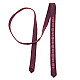 Тонкий галстук с вышивкой бордовый №836 LN-2134