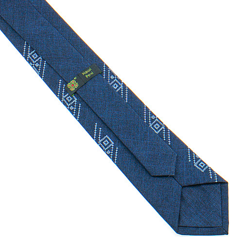 Темно-синий галстук с вышивкой №846 LN-2139