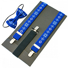 Детские вышитые подтяжки с бабочкой Електрик NR-3703