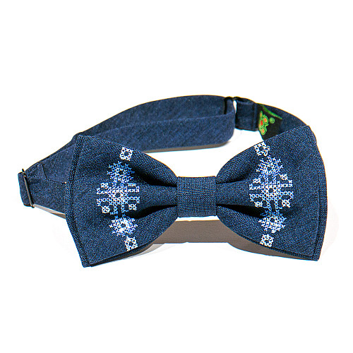 Подростковые синие вышитые подтяжки с бабочкой №782 NR-3725