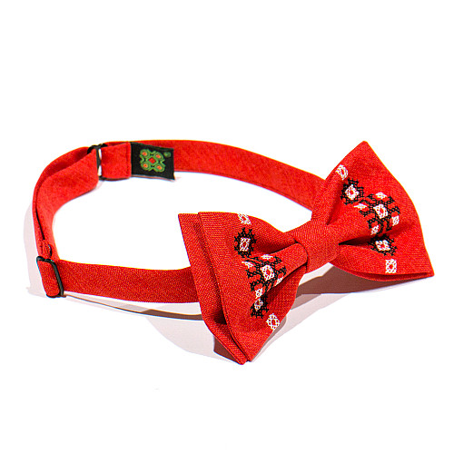 Подростковые красные вышитые подтяжки с бабочкой №781 NR-3726