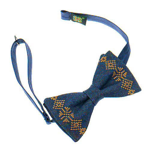 Синий набор джинсовые подтяжки с бабочкой №813 NR-3727