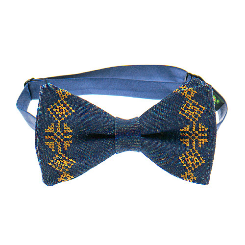 Синий набор джинсовые подтяжки с бабочкой №813 NR-3727