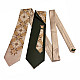 Галстук бежевого цвета с вышивкой Щастибог LNK-5003