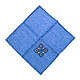 Блакитний набір вишита краватка з хустинкою та зажимом №864 JN-0040