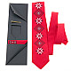 Червоний набір вишита краватка з хустинкою та зажимом №852 JN-0041