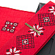 Червоний набір вишита краватка з хустинкою та зажимом №852 JN-0041