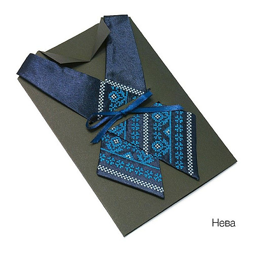 Крос-галстук з вишивкою Нева KG-002