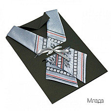 Кросс-галстук с вышивкой Млада KG-009