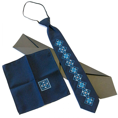 Подростковый синий вышитый набор №578 (LND-0083)