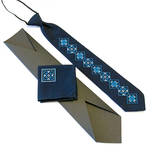 Подростковый синий вышитый набор №578 (LND-0083)