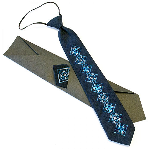 Подростковый синий вышитый набор №578 (LND-0083)