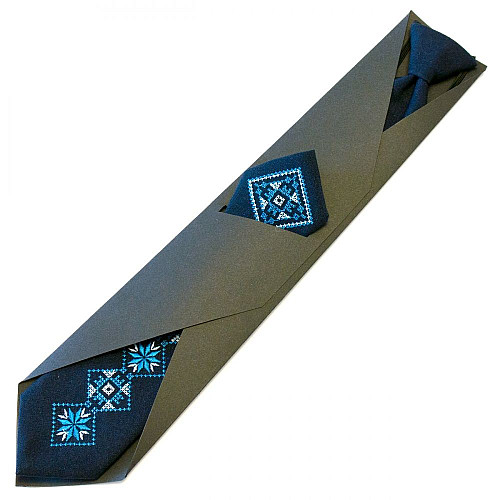 Подростковый синий вышитый набор №578 (LND-0083)