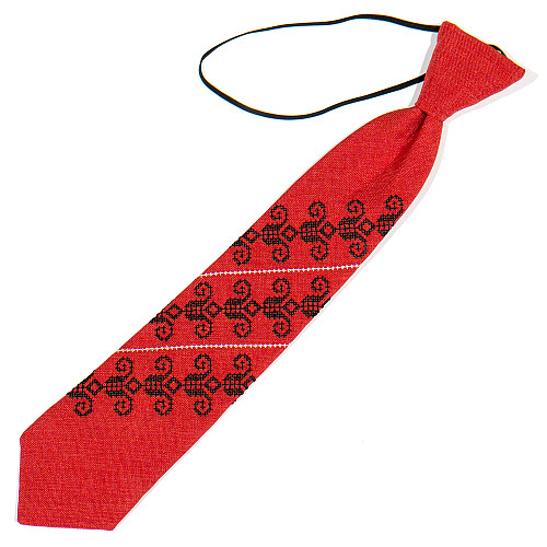 Дитяча червона вишита краватка №780 LND-0087