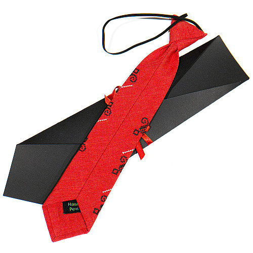 Дитяча червона вишита краватка №780 LND-0087