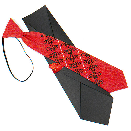 Дитяча червона вишита краватка №780 LND-0087