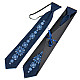 Подростковый галстук с вышивкой темно-синий №785 LND-0098