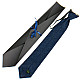 Подростковый галстук с вышивкой темно-синий №785 LND-0098