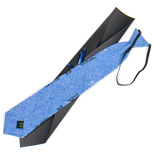 Підліткова краватка з вишивкою синя №784 LND-0099