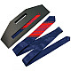 Краватка вузька червоно-синя з вишивкою №659 LN-2043